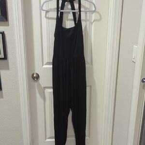 HALARA Black Halter Jumpsuit - Sleek Everyday Romper